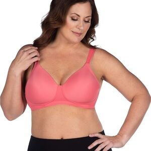 Leading Lady Sun Kissed Coral For Brigitte Wirefree Padded TShirt Bra 50D NEW‎
